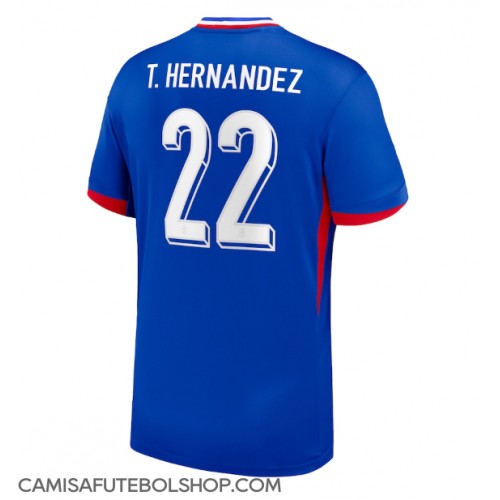 Camisa de time de futebol França Theo Hernandez #22 Replicas 1º Equipamento Europeu 2024 Manga Curta